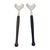 Mid-Century Modern Mid 20th Century Jacob Grimminger Mid-Century German Sterling Silver and Hardwood Serving Set For Sale - Image 3 of 9