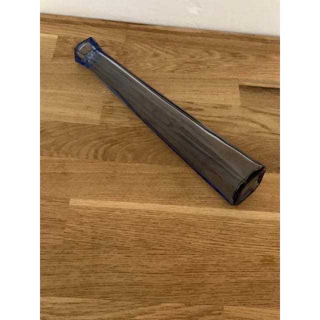 Mid-Century Modern Blue Glass Vase, 1980s For Sale - Image 3 of 6