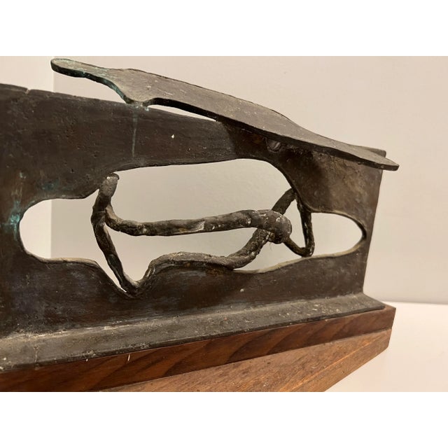 1960s 1966, Walter Harvey Moore, Jr. (1922-2012), Modern Figurative Cast Bronze Sculpture, Signed For Sale - Image 5 of 9