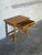Oak Side Table With Single Drawer Turned Legs and Metal Pull Accent Vintage 1970s For Sale In Los Angeles - Image 6 of 10
