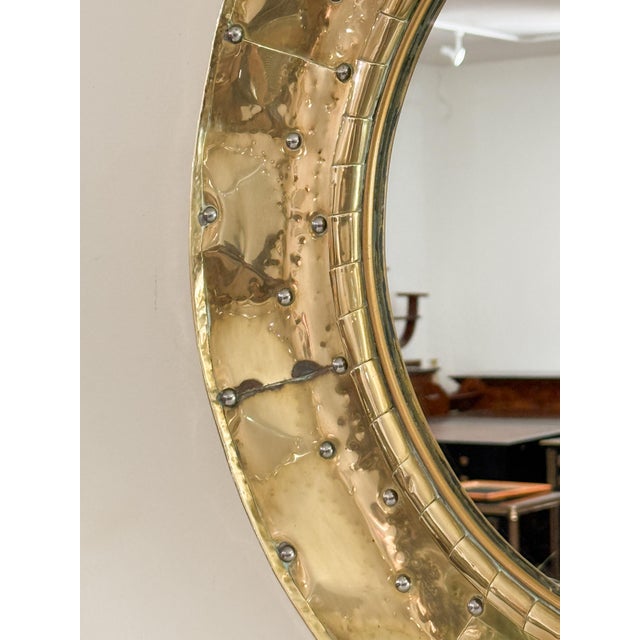 Mid 20th Century French Modern 'Constellation' Round Mirror by Fitterman - Paris (Dia 25 7/8) For Sale In Austin - Image 6 of 8