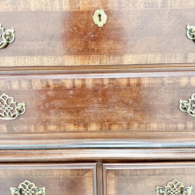 Brown Vintage Queen Anne Highboy Chest of Drawers For Sale - Image 8 of 8