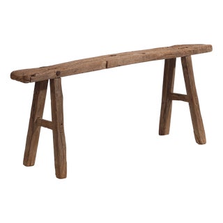 Antique Wooden Bench, 1870s For Sale