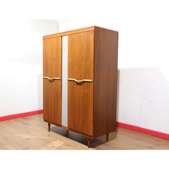 Mid Century Modern Vintage Teak Triple Armoire Wardrobe by Stonehill For Sale - Image 13 of 14