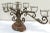 Vintage 8-Piece Centerpiece Metal Candle Holder with Glass The base is sculpted resin and the scrolled arms are of metal....