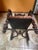 Antique Gothic Jacobean Style Carved Ornate Walnut Throne Accent Chair For Sale - Image 11 of 11