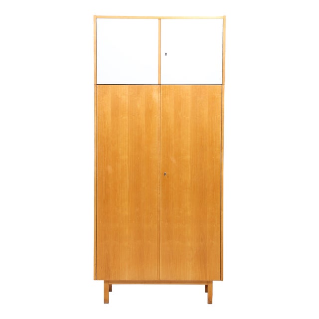 Vintage Wardrobe in Birch from Hellerau, 1960s For Sale