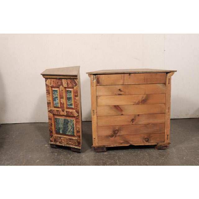 18th C Italian Halved-Hexagon Demi Cabinets For Sale - Image 9 of 10