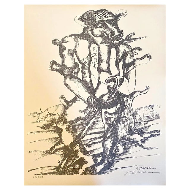 Ossip Zadkine, The Labors of Hercules, Geryon, Lithograph For Sale