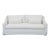 Restoration Hardware Belgian White Slipcovered Fabric Loveseat With Cushions For Sale