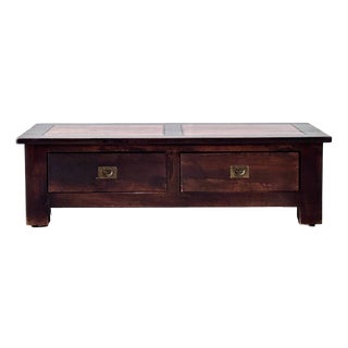 Colonial Coffee Table with Drawers For Sale