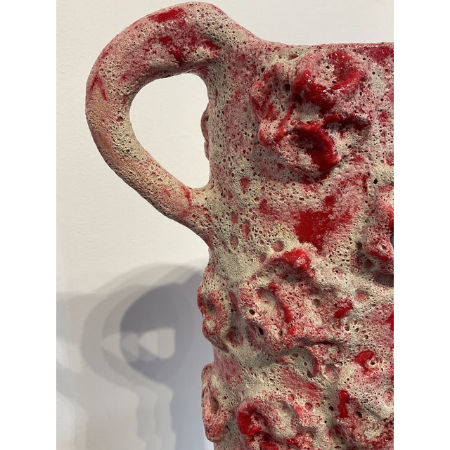 Urn Sculptural Vase by Lynn Basa Lava Glaze For Sale - Image 4 of 6