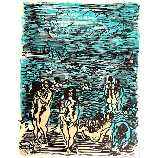Artist: Andre Cottavoz Country: France Title: La Mer Au Plus Pre V2-5 Medium: Original Lithograph Marks: Not signed, not...