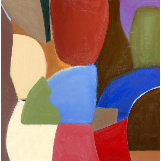 2020s Tranquil Geometry, Contemporary Abstract Oil Painting, Framed For Sale - Image 5 of 11
