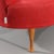 Mid-Century Scandinavian Curved Red Sofa For Sale - Image 4 of 6