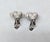 Silver Vintage 1950s Signed Jomaz Pavé Clear Rhinestone & Faux-Sapphire Flower Clip Earrings-2 Pieces For Sale - Image 8 of 8
