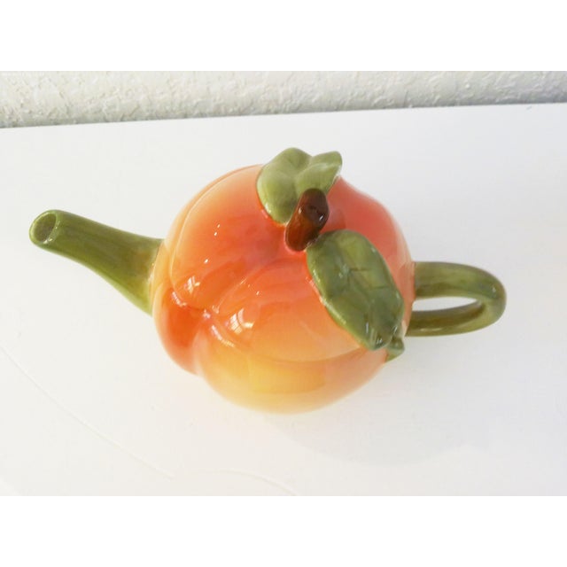 Vintage Figural Sweet Peach Teapots, a Pair For Sale In West Palm - Image 6 of 7