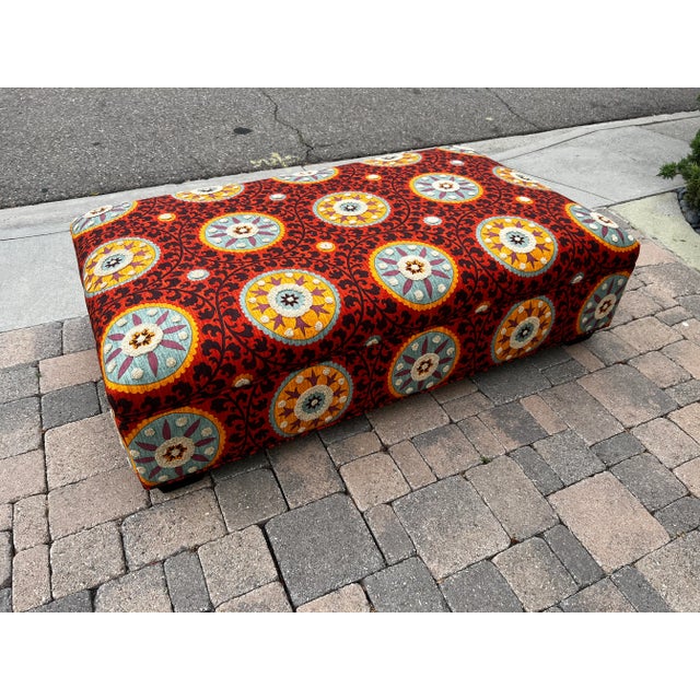 2010s Boho Chic Rectangular Ottoman For Sale - Image 5 of 10