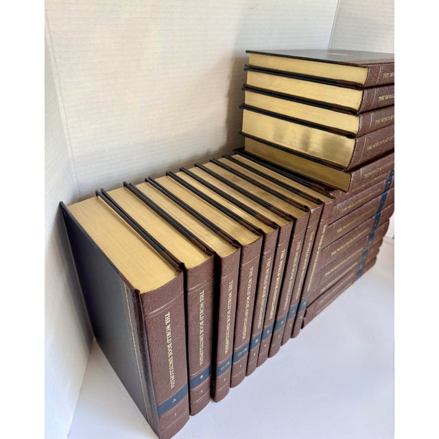 1979 Complete the World Book Encyclopedia 22 Volume Set in Brown Faux Leather For Sale - Image 4 of 11