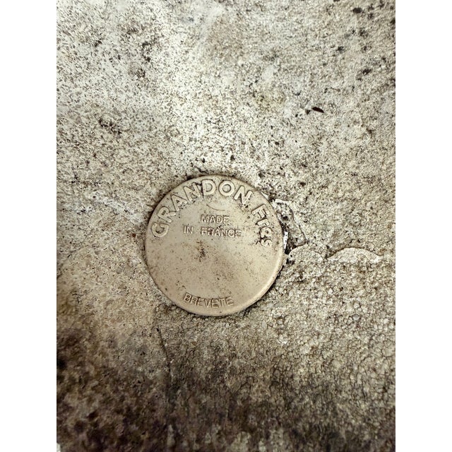 Gray Pair of Early 20th C French Stone Neoclassical Urn Planters by Grandon Freres For Sale - Image 8 of 8