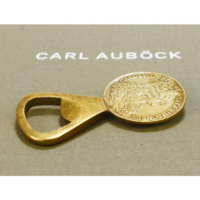 Carl Auböck Maria Theresia Coin Bottle Opener in Brass attributed to Carl Auböck, Austria, 1950s For Sale - Image 4 of 14