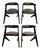 Tom Dixon “Slab” Dining Chairs With Black Leather Seats & Back Pads - Set of 4 For Sale