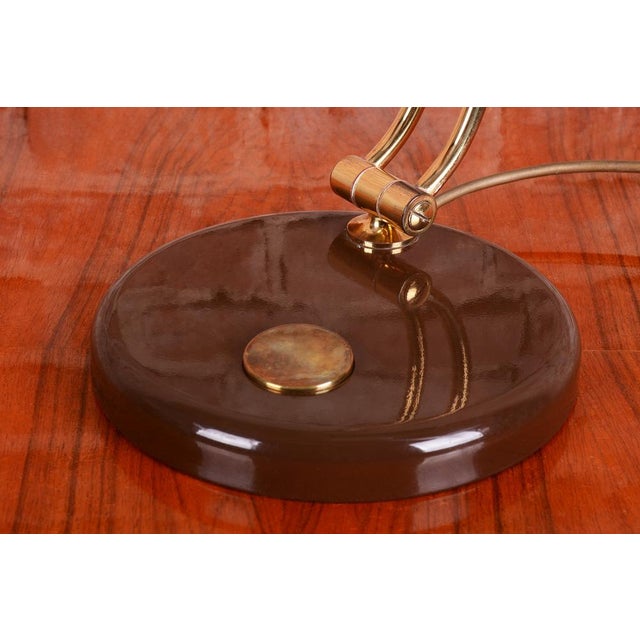 Mid-Century Modern Mid-Century Brass Table Lamp attributed to E. Hillebrand, Germany, 1950s For Sale - Image 3 of 13
