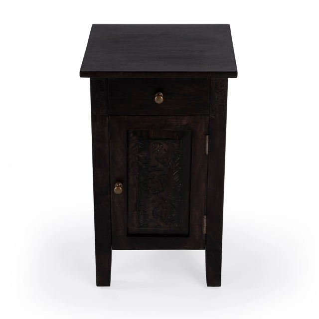 2020s Switra 1 Door 1 Drawer Accent Table, Dark Brown For Sale - Image 5 of 10