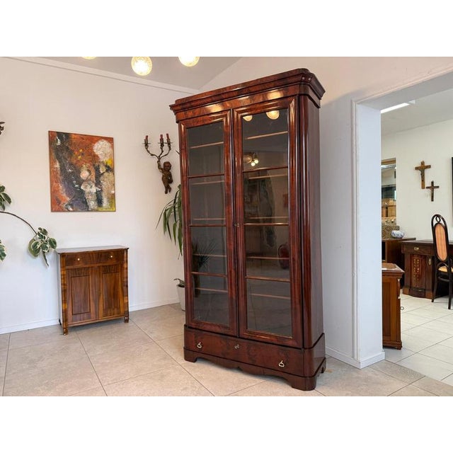 Late Biedermeier Display Cabinet in Mahogany For Sale - Image 16 of 16