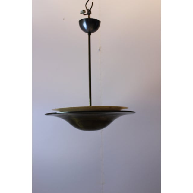 1920s Vintage Brass Pendant Light, 1930s For Sale - Image 5 of 7