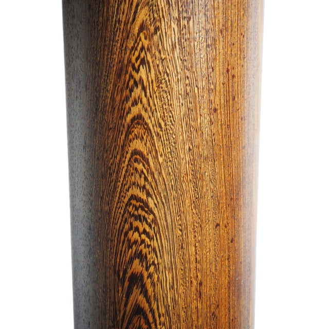 Brown Large Mid-Century Modern Scandinavian Tropical Hardwood Table Lamp, 1960s For Sale - Image 8 of 11