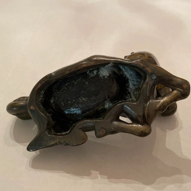 Vintage K&O Co. Bronze Horse Ashtray For Sale - Image 6 of 12
