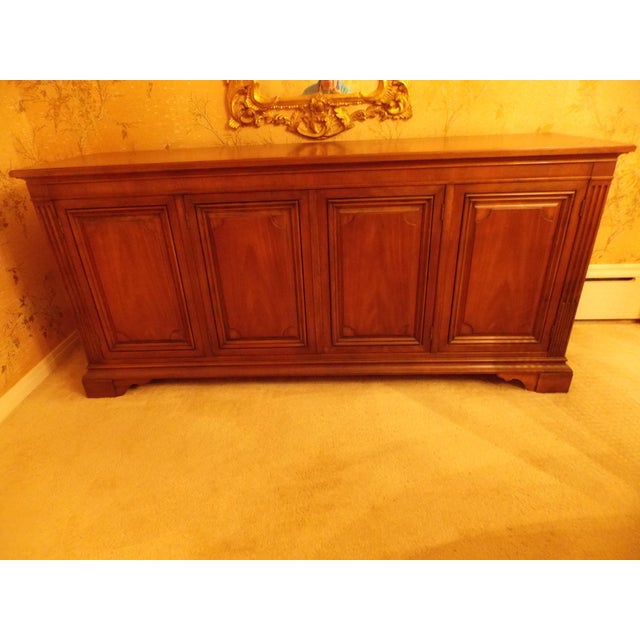 French 1960s French Regency Style Cherry Wood Sideboard Cabinet by Kindel For Sale - Image 3 of 6