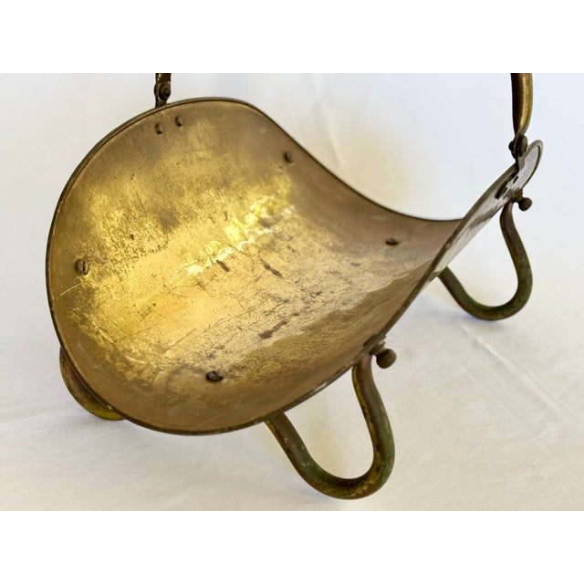 1950s 20th Century French Brass Firewood Holder For Sale - Image 5 of 13