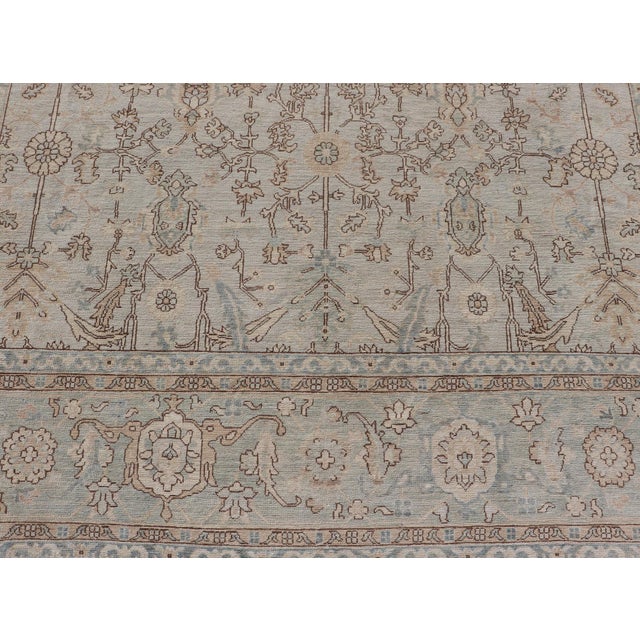 Tabriz Designed Rug in Pale Sand by Keivan Woven Arts 9'10 X 13'8 For Sale - Image 4 of 16