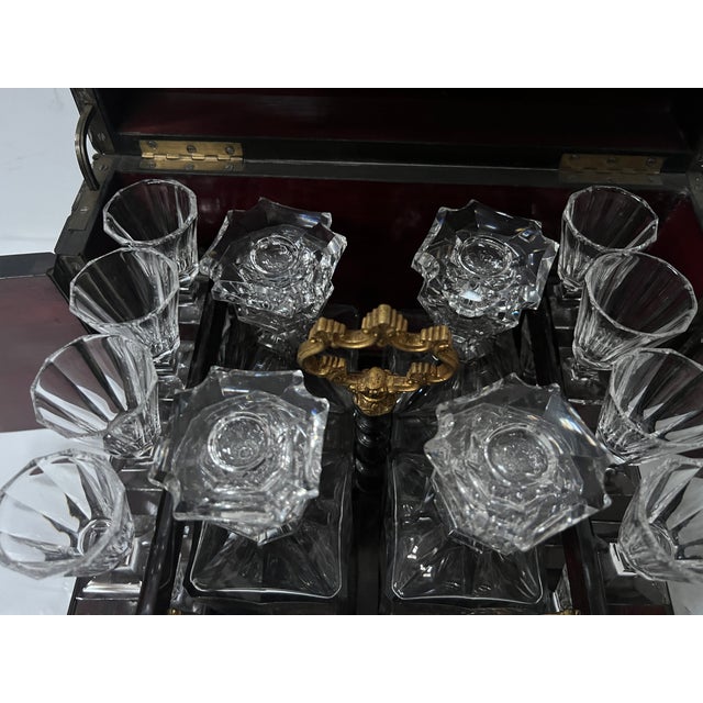 Boulle Liqueur Cabinet, 1800s, Set of 21 For Sale - Image 3 of 17