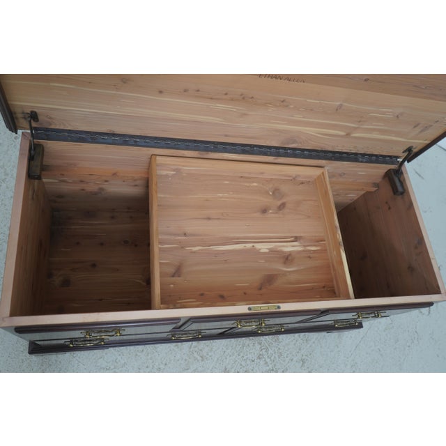 Ethan Allen Ethan Allen Georgian Court Cherry Blanket Chest For Sale - Image 4 of 18