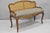 Vintage French Louis XV Style Distressed Gold Gilt Cane Back Vanity Bench Seat For Sale - Image 18 of 18
