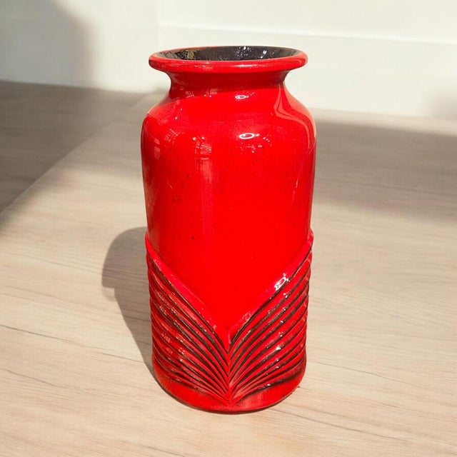 Mid-Century Modern Fohr Keramik Vase from Ransbach Baumbach, 1970s, in Very Good conditions. Designed 1970 to 1979 I have...