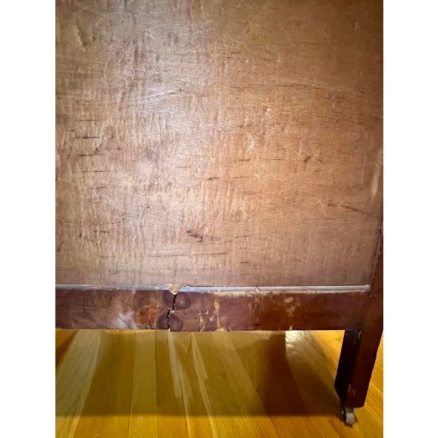 Antique Tiger Oak Serpentine Tallboy Dresser - 6 Drawer For Sale - Image 10 of 11