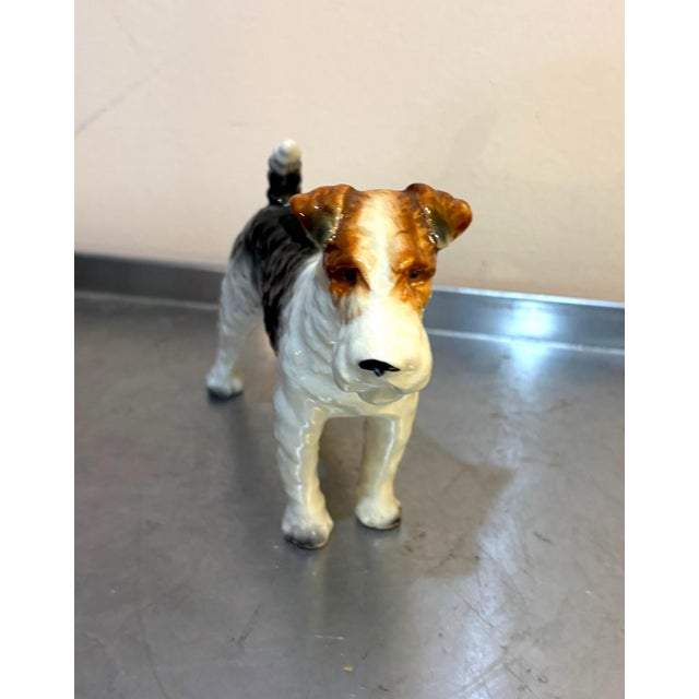 1960s Ucagco ceramic airedale terrier figurine. Excellent condition.