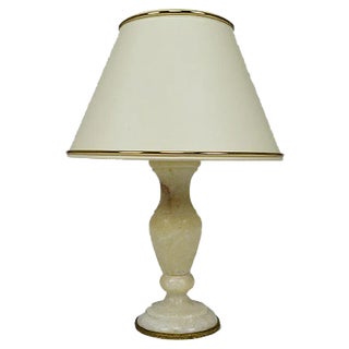 Small Neoclassical Italian White Marble Table Lamp, 1920s For Sale