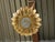 Mid-Century Modern Mid 20th Century Spanish Gilt Metal Crown Chandelier with Leaves and Frosted Glass For Sale - Image 3 of 8