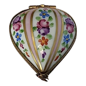 Mid Century Limoges M T Decorateur Teardrop Trinket Box