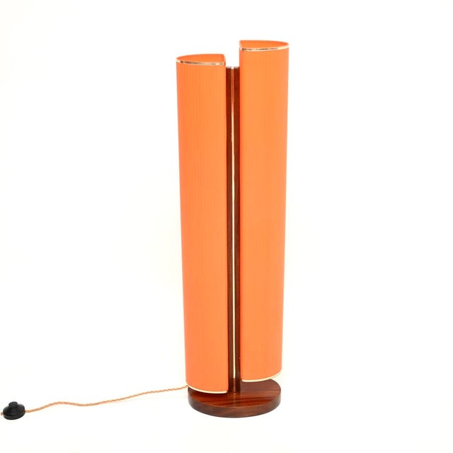 Mid-Century Modern Vintage Teak and Acrylic Floor Lamp, 1960s For Sale - Image 3 of 11