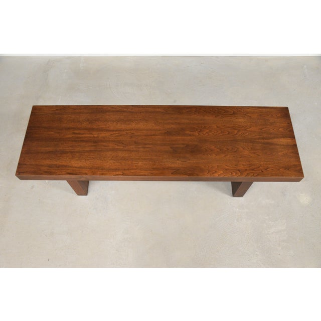 1960s 1960s Walnut MCM 60” Coffee Table For Sale - Image 5 of 7