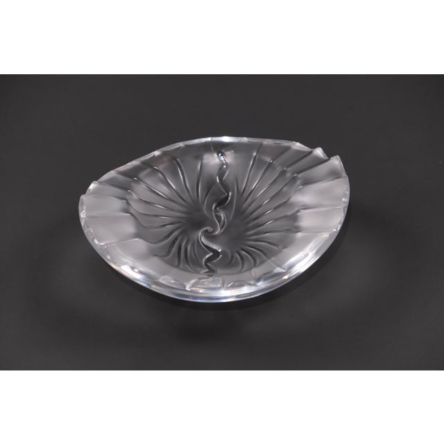 1980s Vintage Molded-Pressed Crystal Trinket Tray by René Lalique, 1980s For Sale - Image 5 of 5