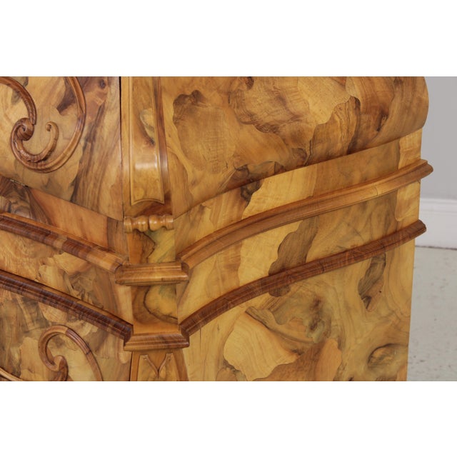 Vintage Italian Olive Wood Secretary Desk For Sale - Image 14 of 18