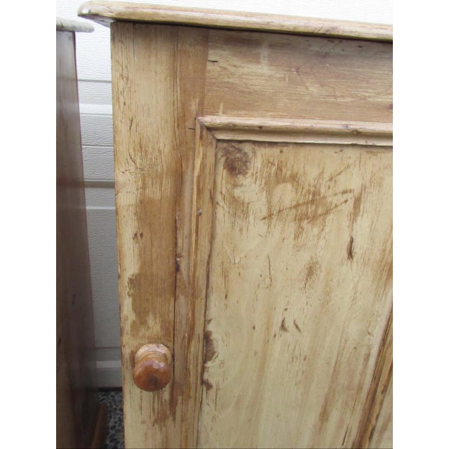 Pair of Antique English Rustic Pine Nightstands For Sale - Image 12 of 17