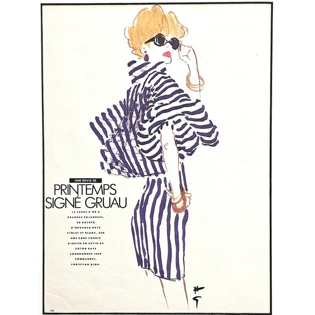 This' is a 1991 vintage French fashion print that features a Christian Dior design for "Spring". It is a recent purchase....
